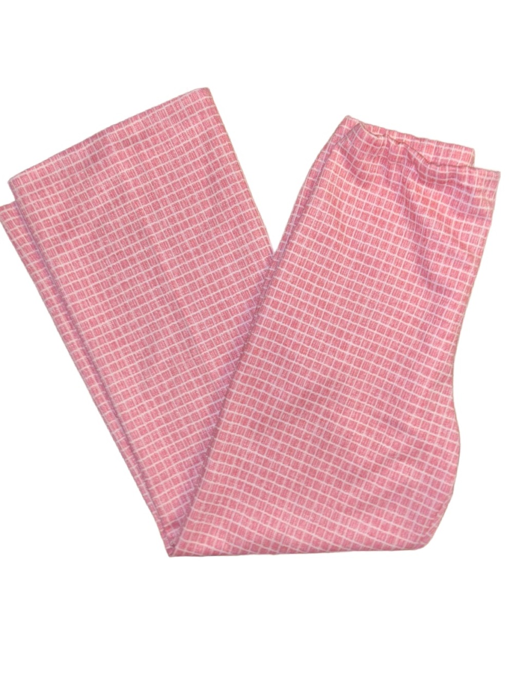 Mr. Beau by R.L. Davis ~ Medium ~ Vintage ~ Pink & White ~ Plaid ~ Hippy Pants